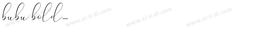 bubu bold字体转换